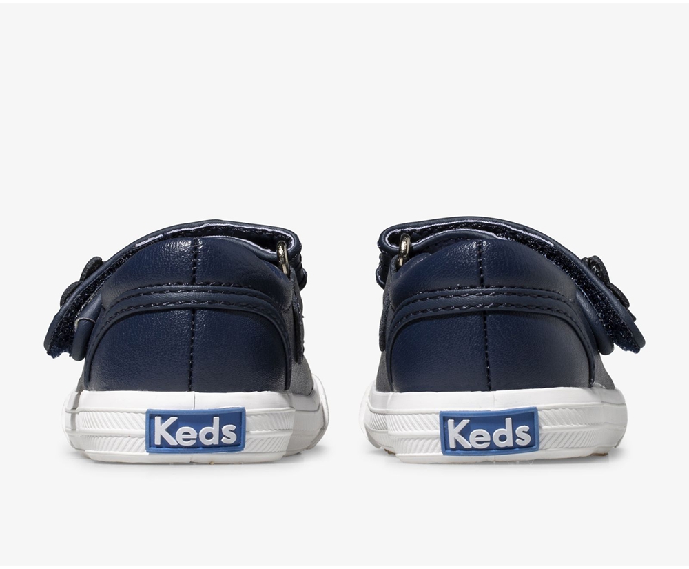 Keds Kids Slip Ons Navy - Ella Mary Jane - 642OHPVST